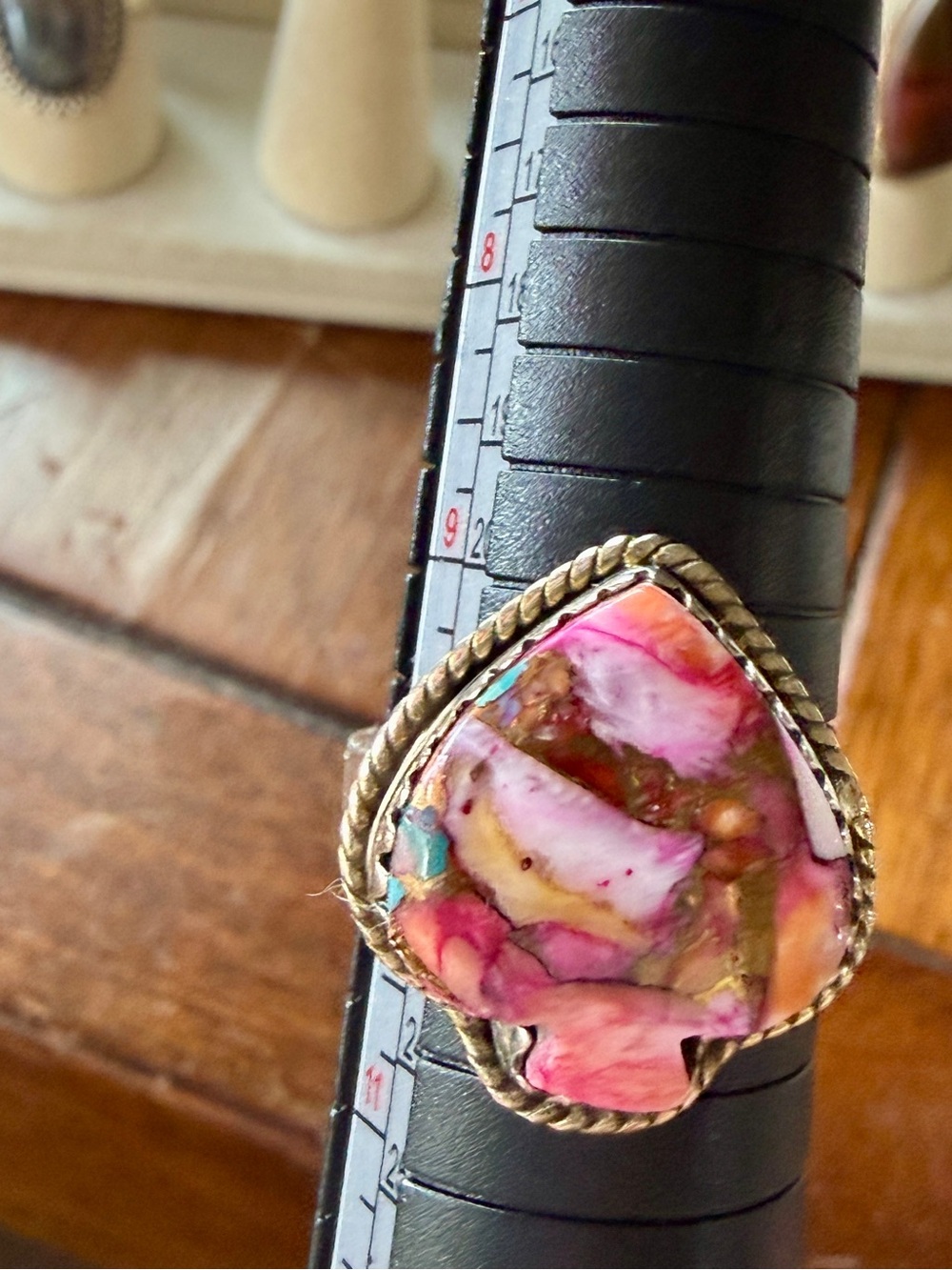Sterling 625 Cotton candy Spade Ring - Women Jewelry size 10
